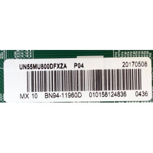 MAIN / SAMSUNG BN94-11960D / BN97-12849B / BN41-02570A / MODELO UN55MU800DFXZA AB03 / PANEL CY-SM055FLAV4H JW19	